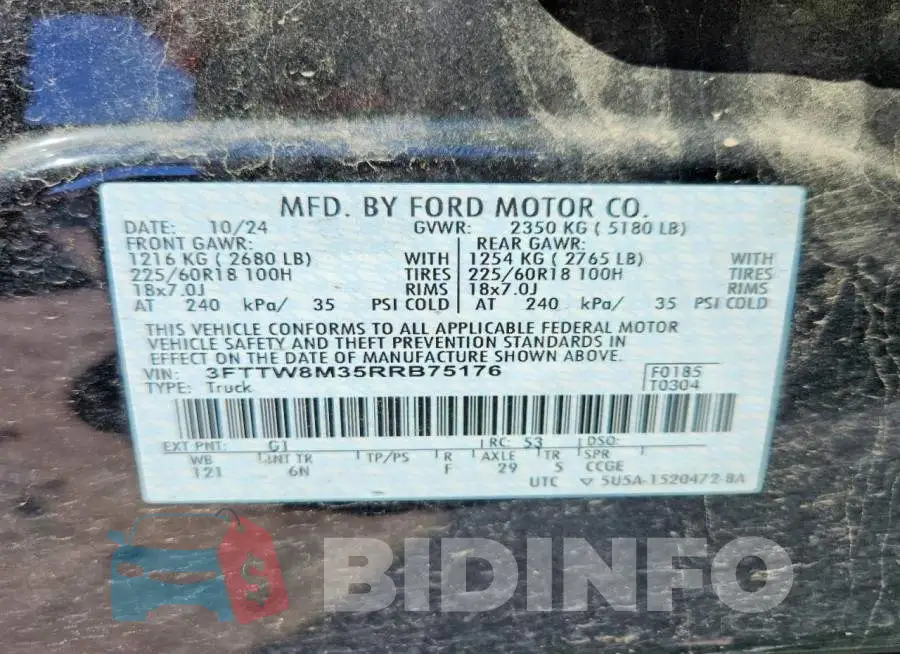 3FTTW8M35RRB75176 Photo# 12
