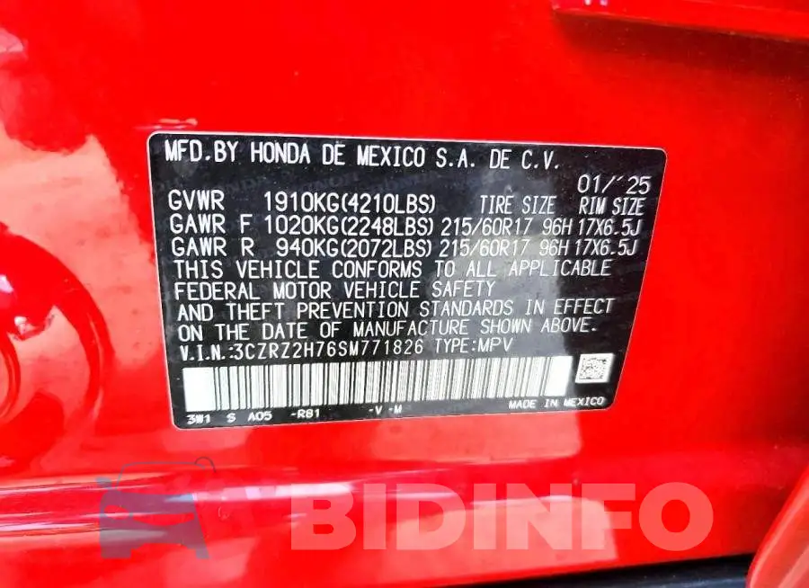 3CZRZ2H76SM771826 Photo# 13