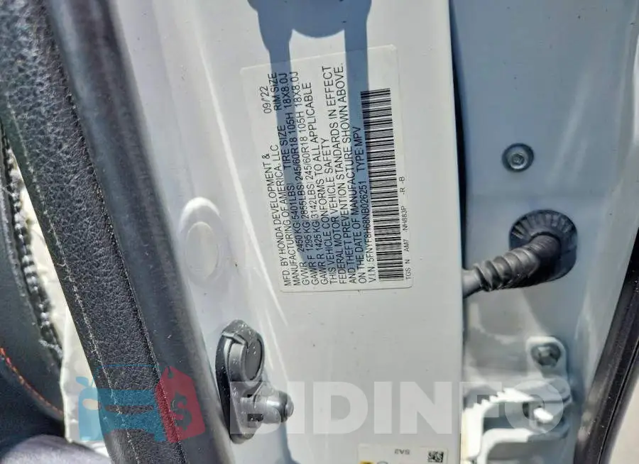 5FNYF8H68NB026251 Photo# 14