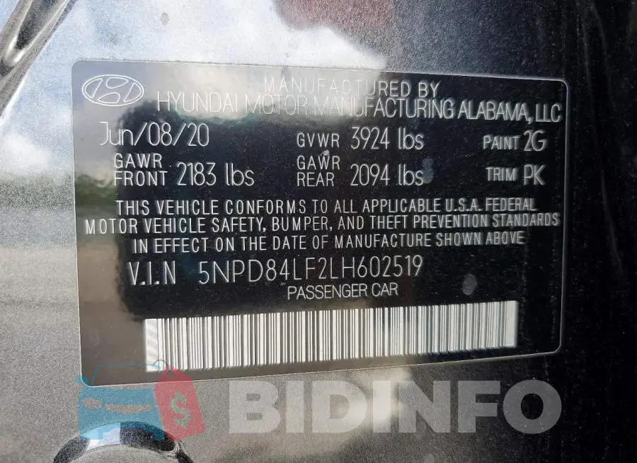 5NPD84LF2LH602519 Photo# 12