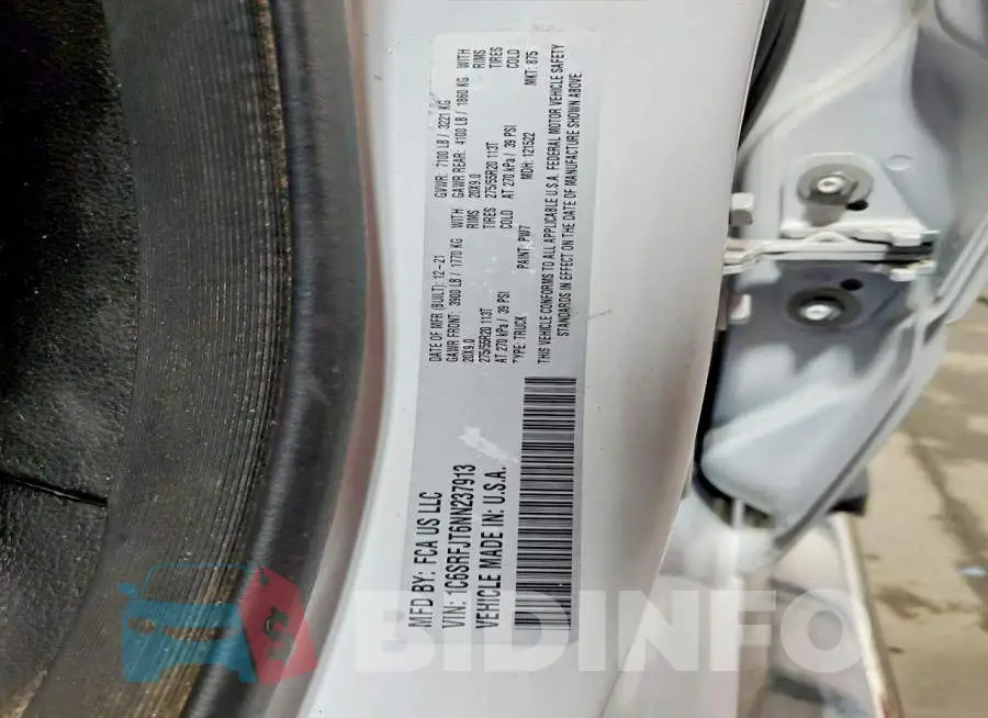 1C6SRFJT6NN237913 Photo# 12