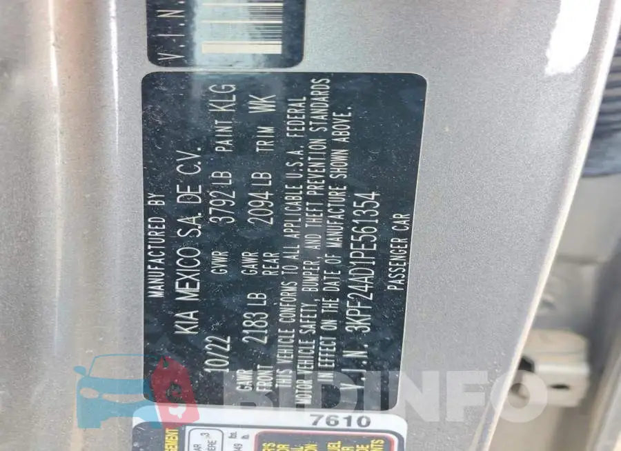 3KPF24AD1PE561354 Photo# 12