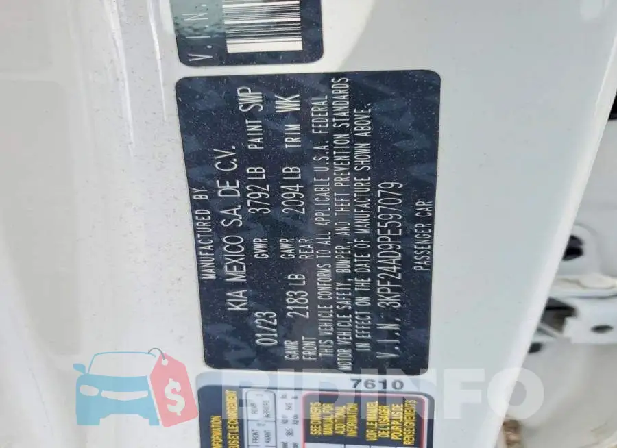 3KPF24AD9PE597079 Photo# 12