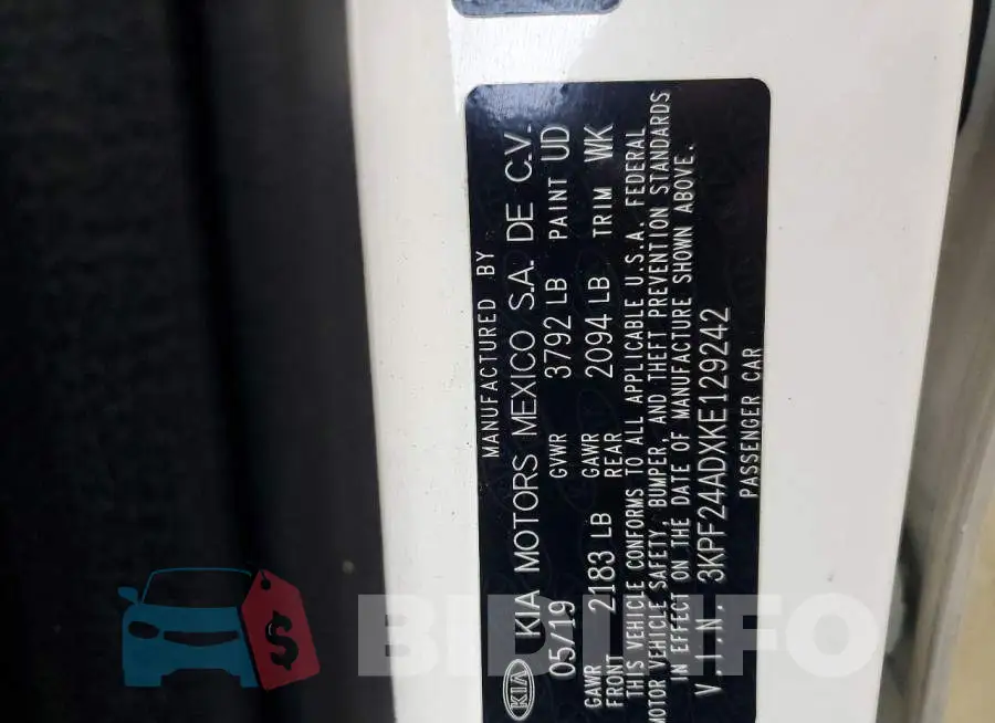 3KPF24ADXKE129242 Photo# 13