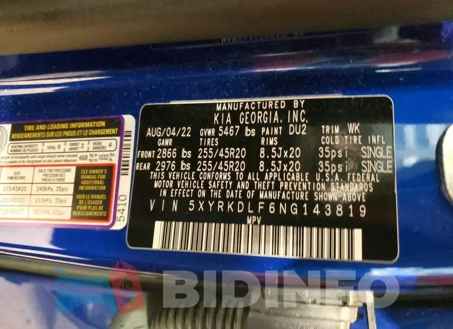 5XYRKDLF6NG143819 Photo# 13