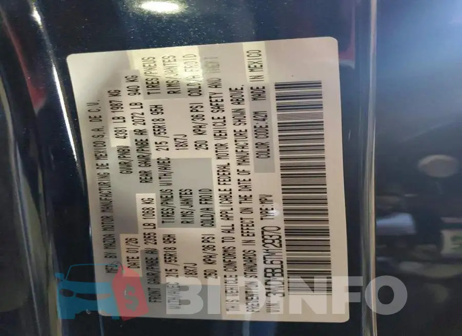 3MVDMBBL6TM129370 Photo# 13