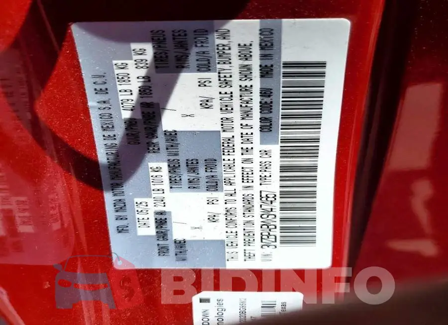 3MZBPABMXSM474657 Photo# 12
