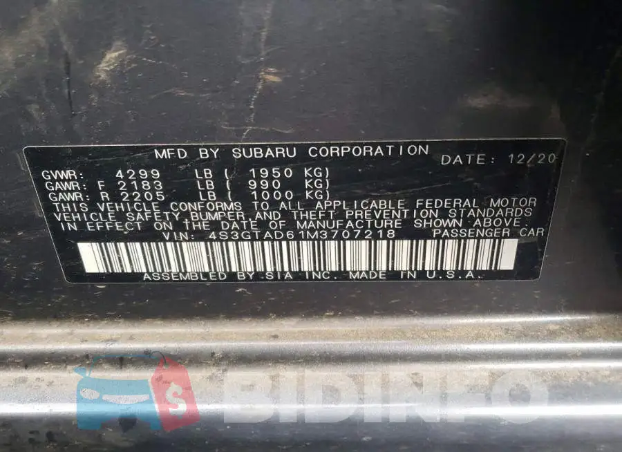 4S3GTAD61M3707218 Photo# 12