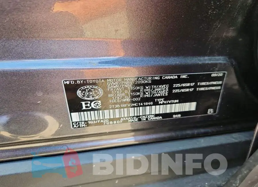 2T3B1RFV2MC141846 Photo# 14