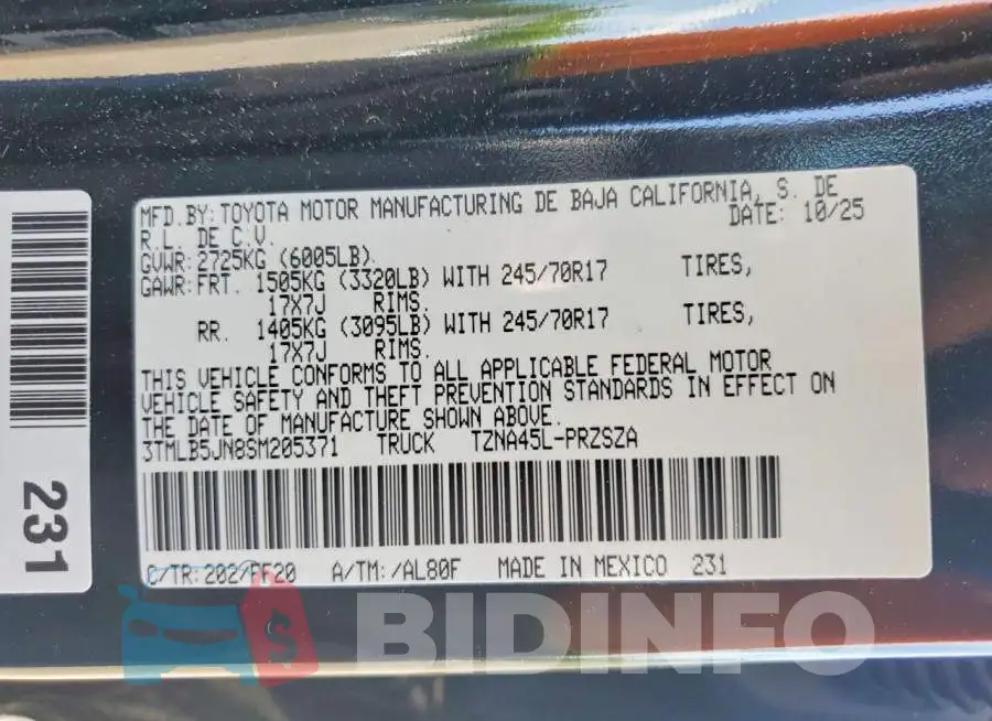 3TMLB5JN8SM205371 Photo# 12