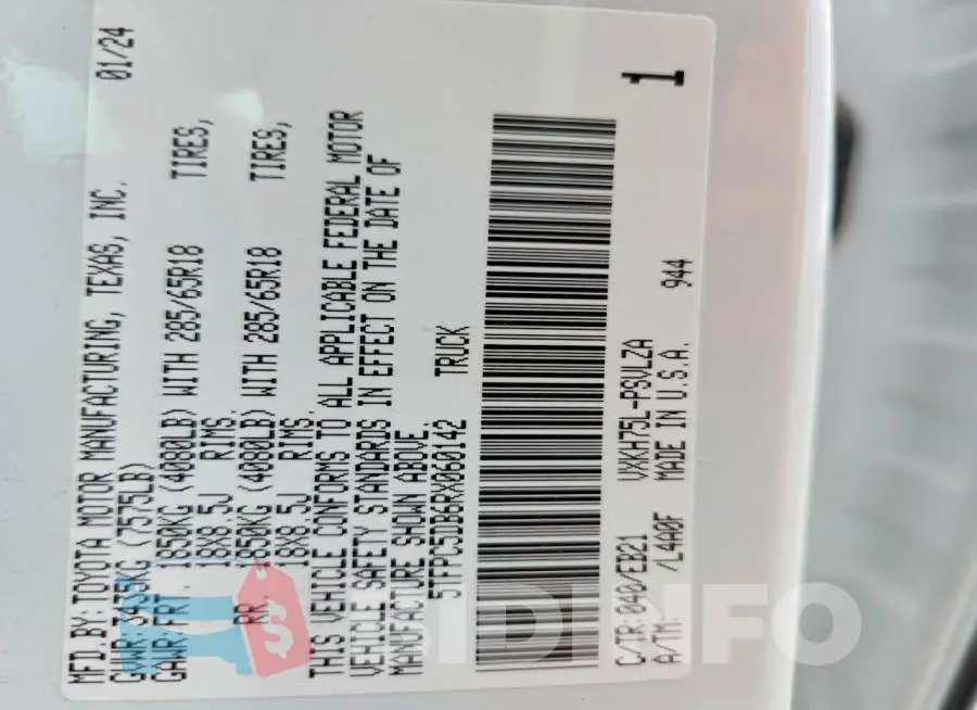 5TFPC5DB6RX060142 Photo# 13