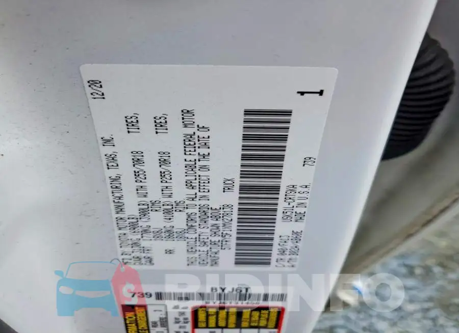 5TFRY5F1XMX278138 Photo# 12