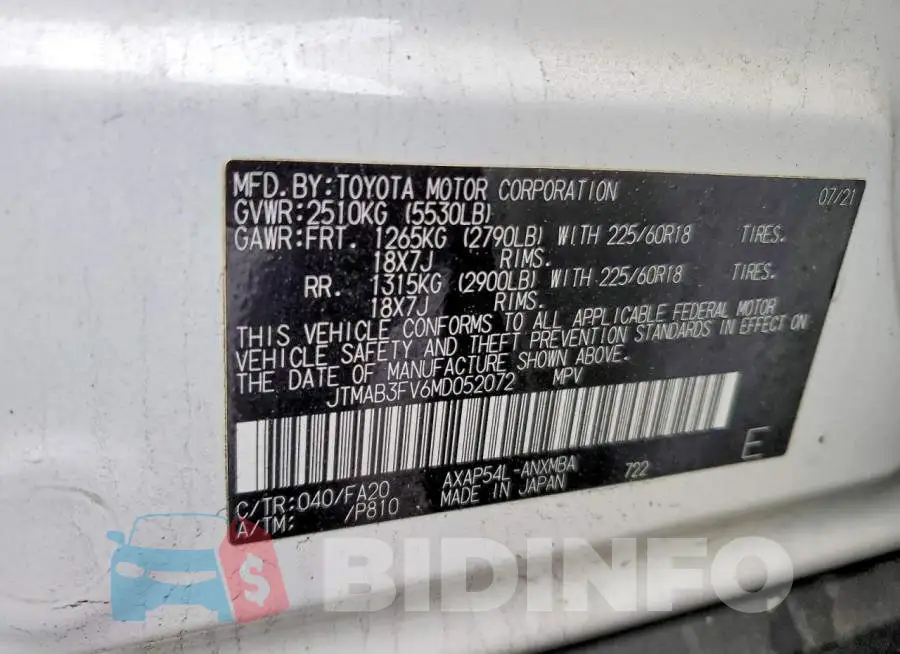 JTMAB3FV6MD052072 Photo# 14