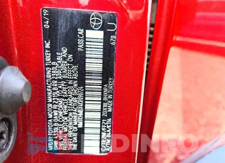 NMTKHMBX4KR090724 Photo# 13