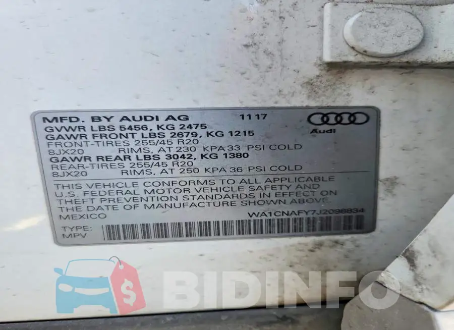 WA1CNAFY7J2098834 Photo# 13