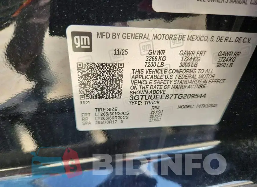 3GTUUEE87TG209544 Photo# 12