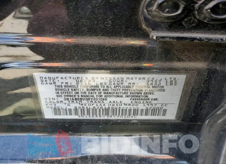3N1AB8BV3RY201046 Photo# 12