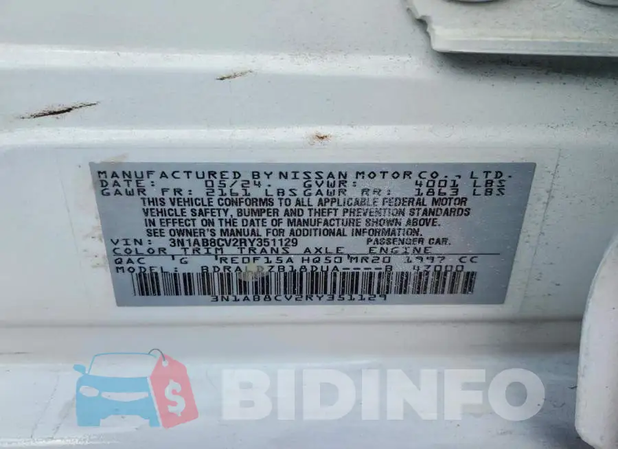 3N1AB8CV2RY351129 Photo# 13