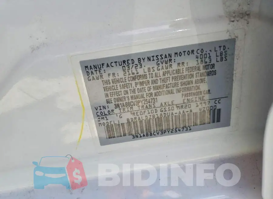 3N1AB8CV3PY254731 Photo# 12