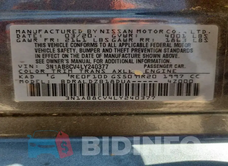 3N1AB8CV4LY240377 Photo# 12