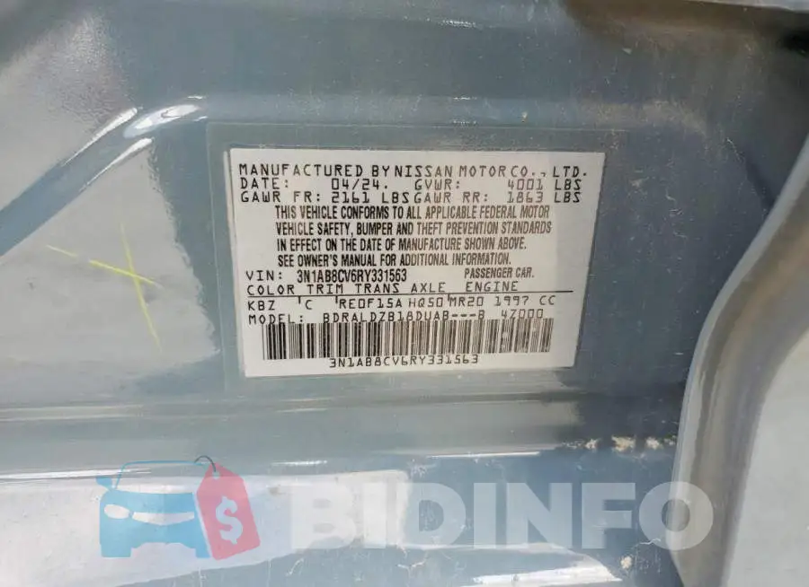 3N1AB8CV6RY331563 Photo# 12