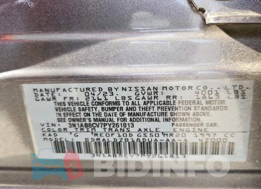 3N1AB8CV7PY261813 Photo# 12