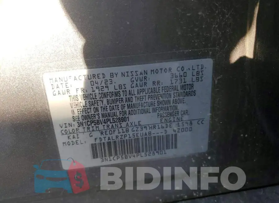3N1CP5BV4PL528901 Photo# 12