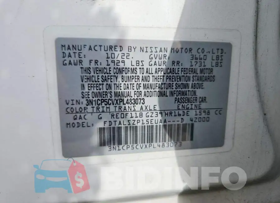 3N1CP5CVXPL483073 Photo# 12