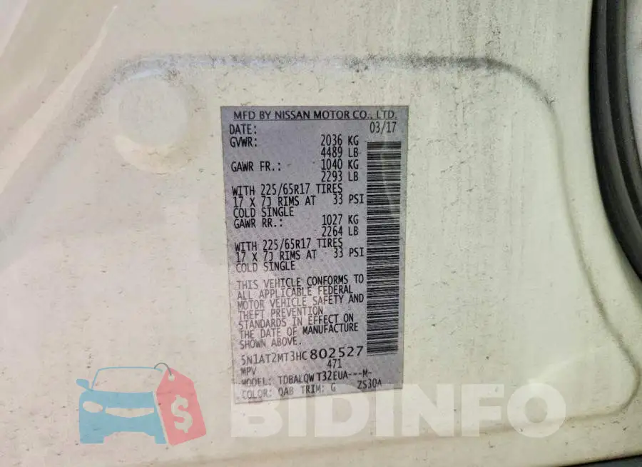 5N1AT2MT3HC802527 Photo# 13