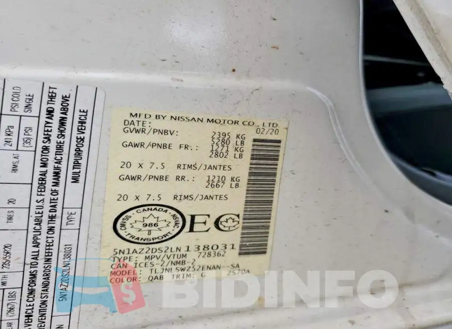 5N1AZ2DS2LN138031 Photo# 13