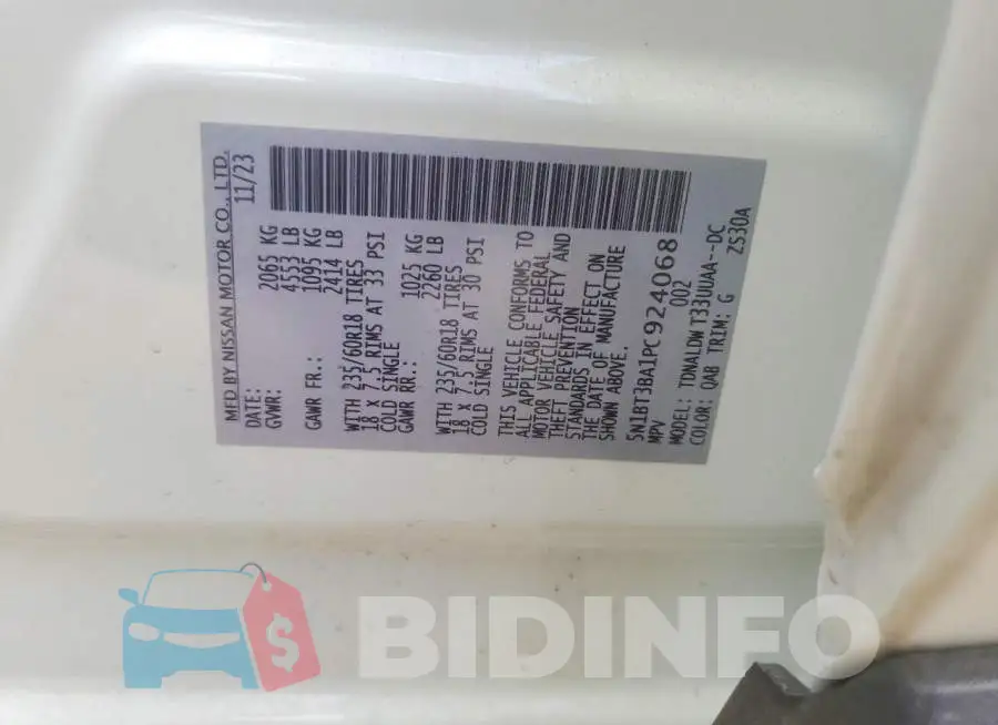 5N1BT3BA1PC924068 Photo# 13