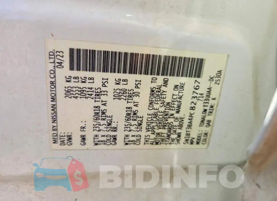 5N1BT3BA4PC823767 Photo# 12