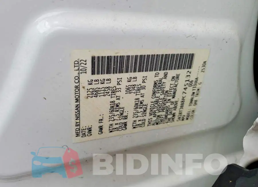 5N1BT3BB8PC745132 Photo# 13