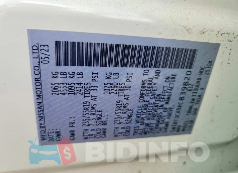 5N1BT3CA9PC839820 Photo# 13