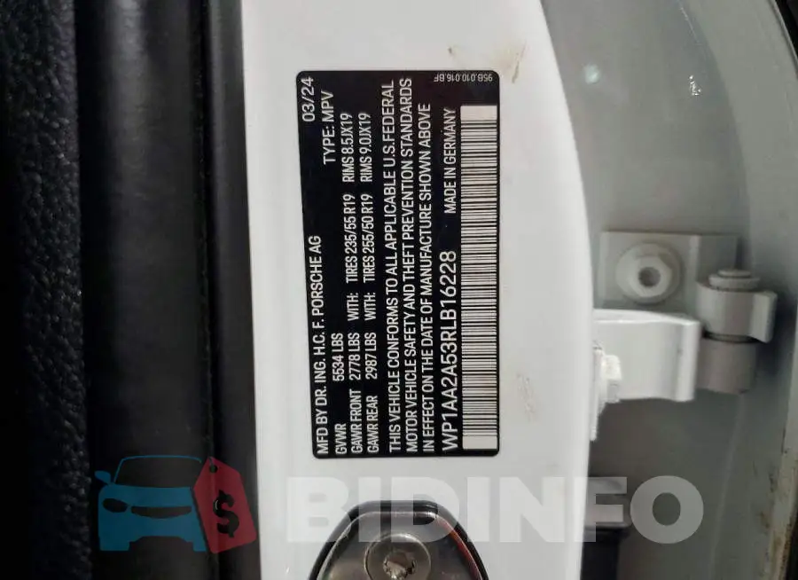 WP1AA2A53RLB16228 Photo# 13