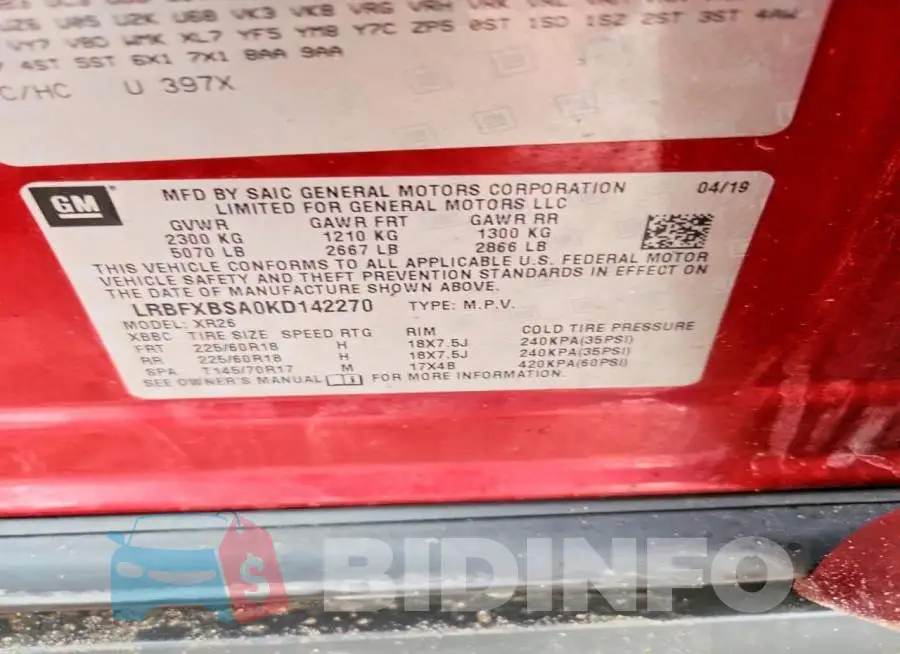LRBFXBSA0KD142270 Photo# 13