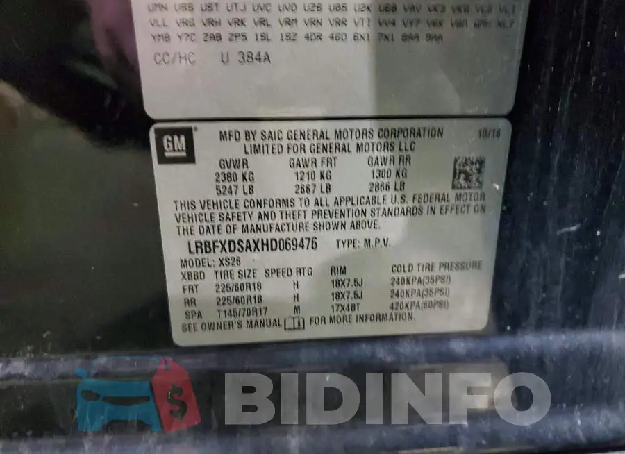 LRBFXDSAXHD069476 Photo# 14