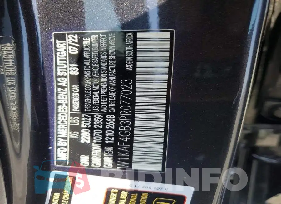W1KAF4GB3PR077023 Photo# 12