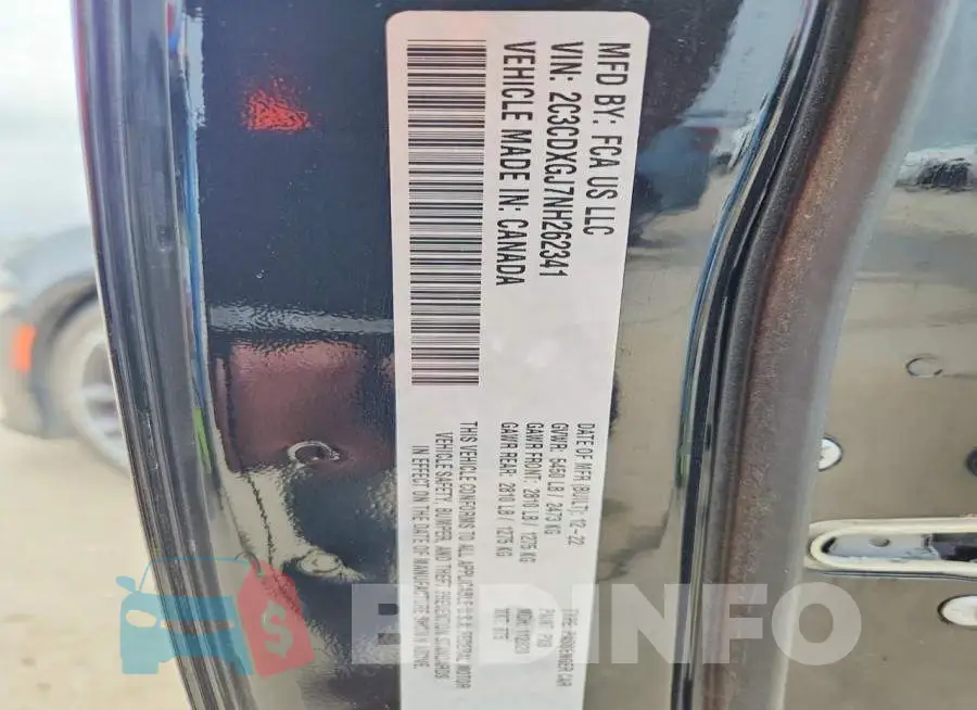 2C3CDXGJ7NH262341 Photo# 13