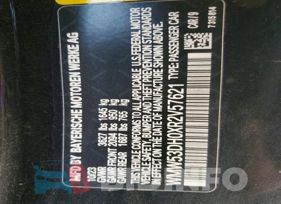WMW53DH0XR2V57621 Photo# 12