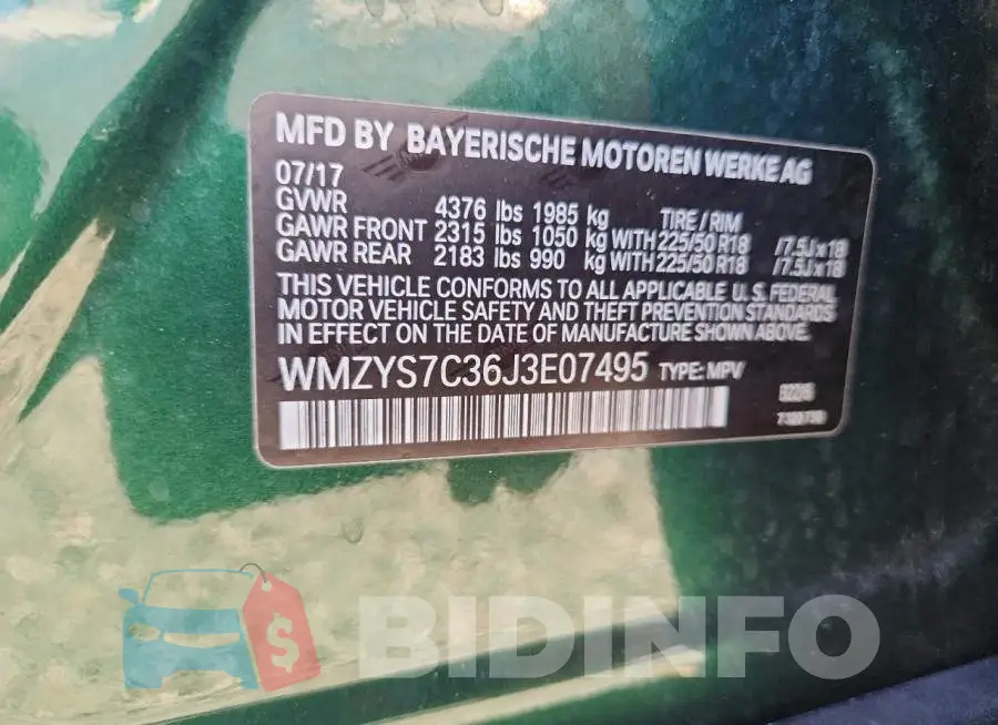 WMZYS7C36J3E07495 Photo# 12