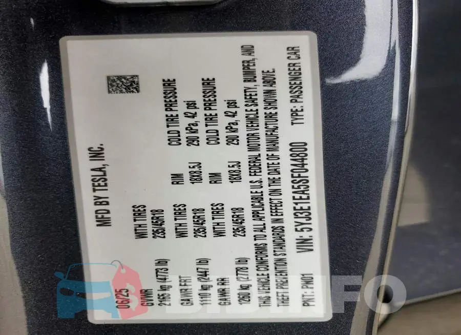 5YJ3E1EA5SF044800 Photo# 12
