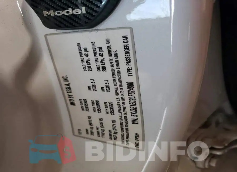 5YJ3E1EC9LF624800 Photo# 14