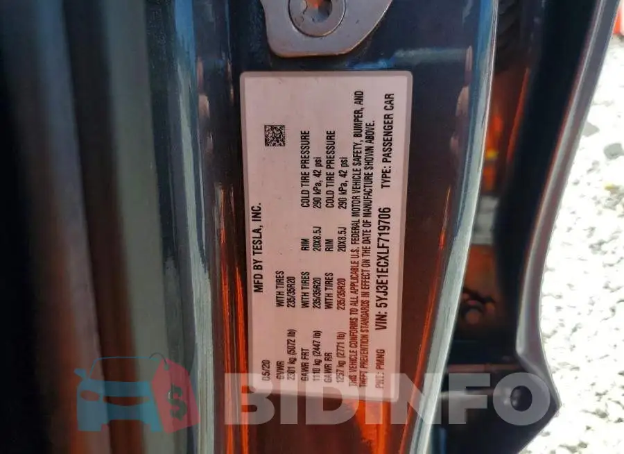 5YJ3E1ECXLF719706 Photo# 12