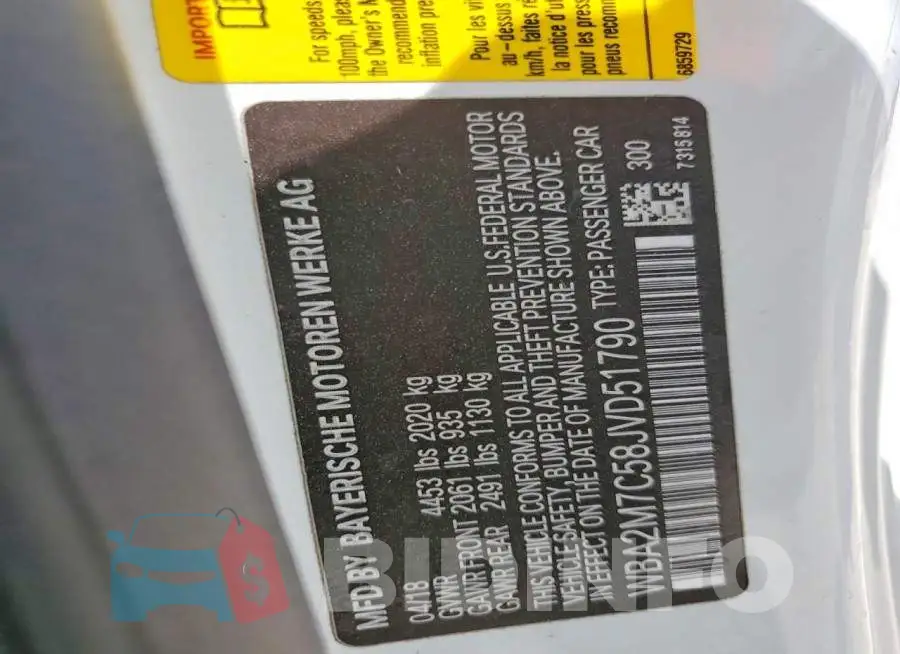 WBA2M7C58JVD51790 Photo# 12