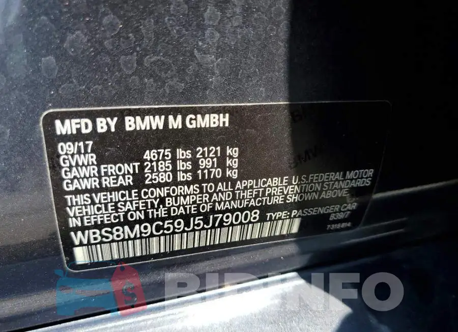 WBS8M9C59J5J79008 Photo# 12
