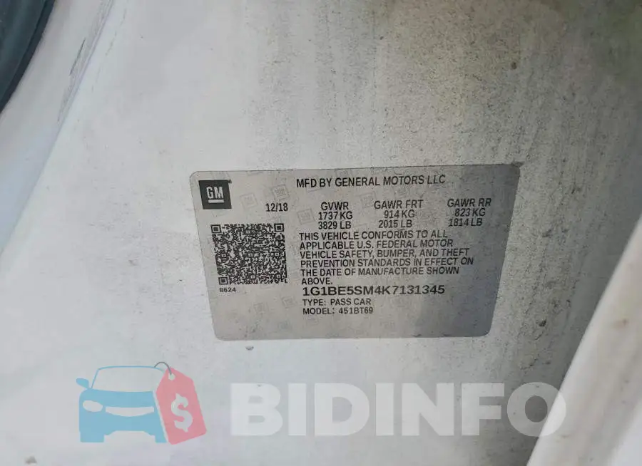 1G1BE5SM4K7131345 Photo# 12