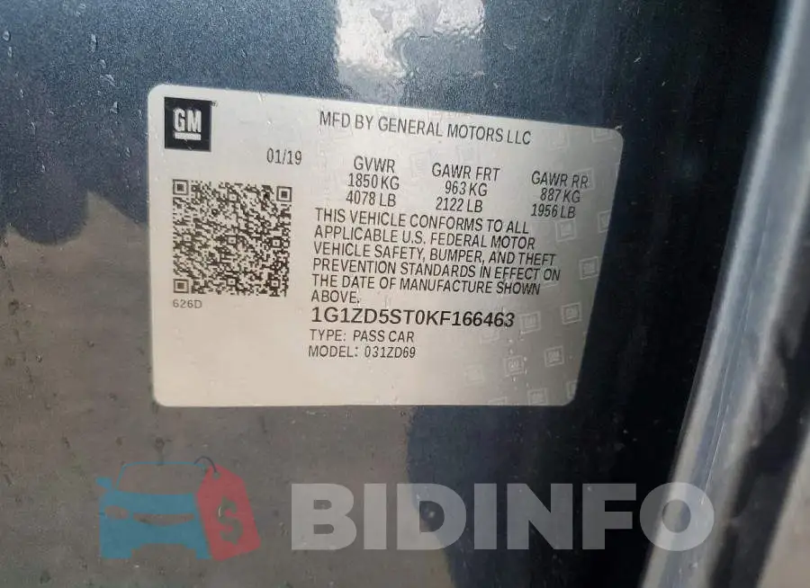 1G1ZD5ST0KF166463 Photo# 12