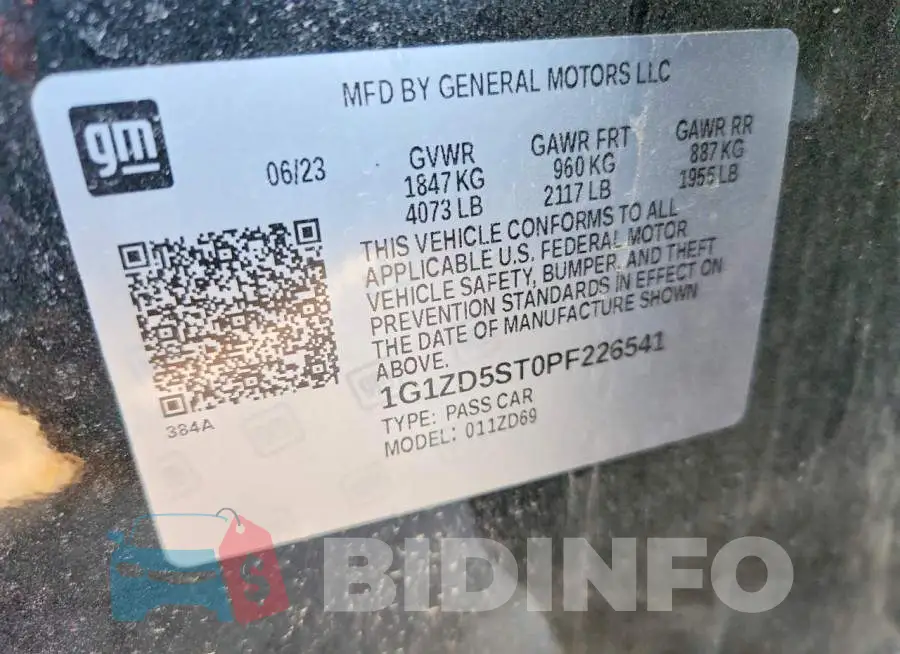 1G1ZD5ST0PF226541 Photo# 12