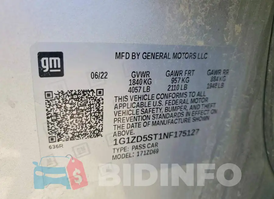 1G1ZD5ST1NF175127 Photo# 12